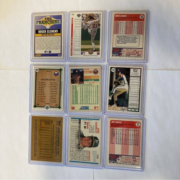 ✨Vintage Baseball Card Lot – Nolan Ryan, Roger Clemens, Jose Canseco (9 Cards)✨ - Picture 3 of 16